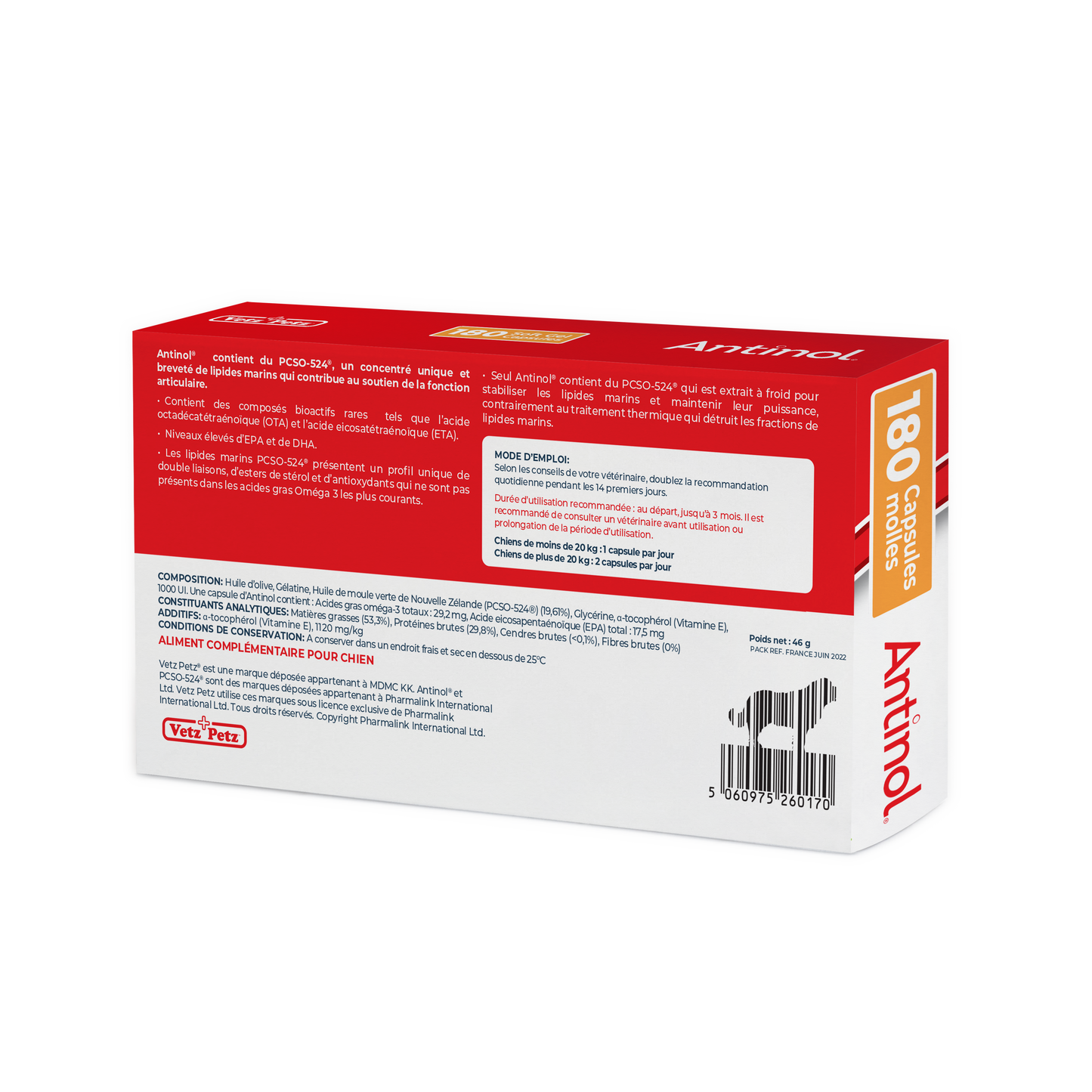 Antinol pour les chiens - abonnez-vous et économisez 10%